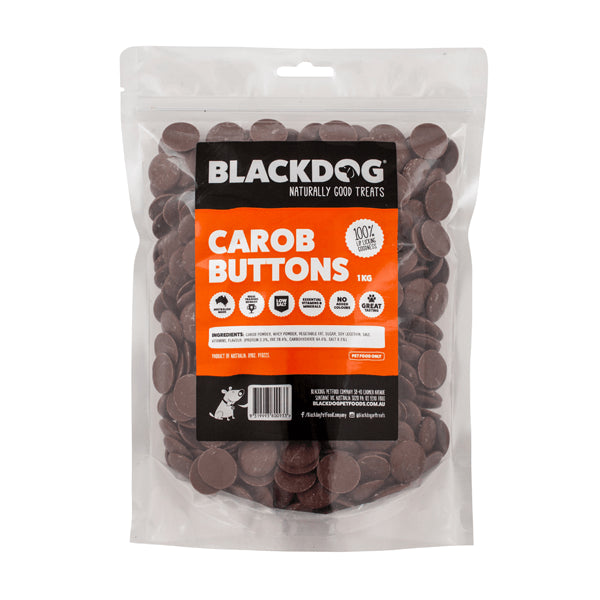 Black Dog Carob Drops 1KG Dog treats black dog