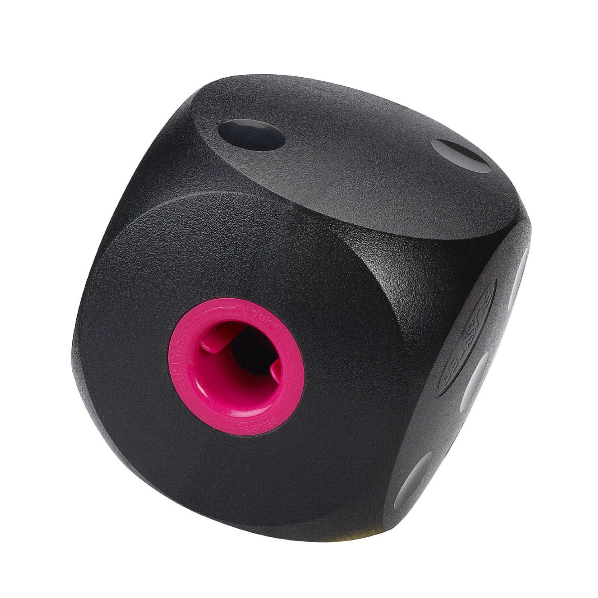 Buster Food Cube Interactive Treat Dispensing Dog Toy - Large - Purple Woofy and Whiskers Black Large