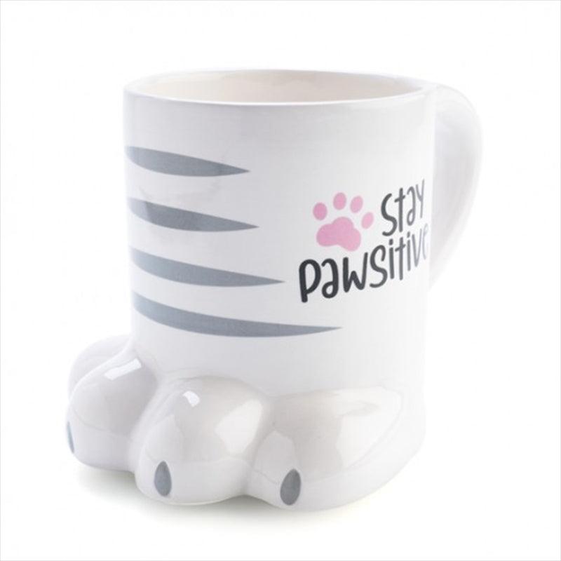 Cat Coffee Mug - Pawsome 3D adorned with Paw Prints mug Woofy and Whiskers
