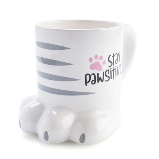 Cat Coffee Mug - Pawsome 3D adorned with Paw Prints mug Woofy and Whiskers