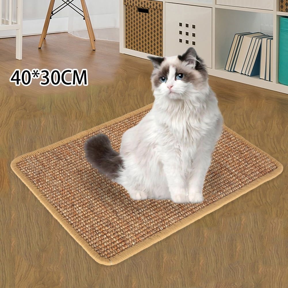 Cat Scratcher Mat, 15.6 X 11.7 Inch Natural Sisal Cat Scratch Mat Auto Accessories > Auto Accessories Others > Automotive Decor Woofy and Whiskers