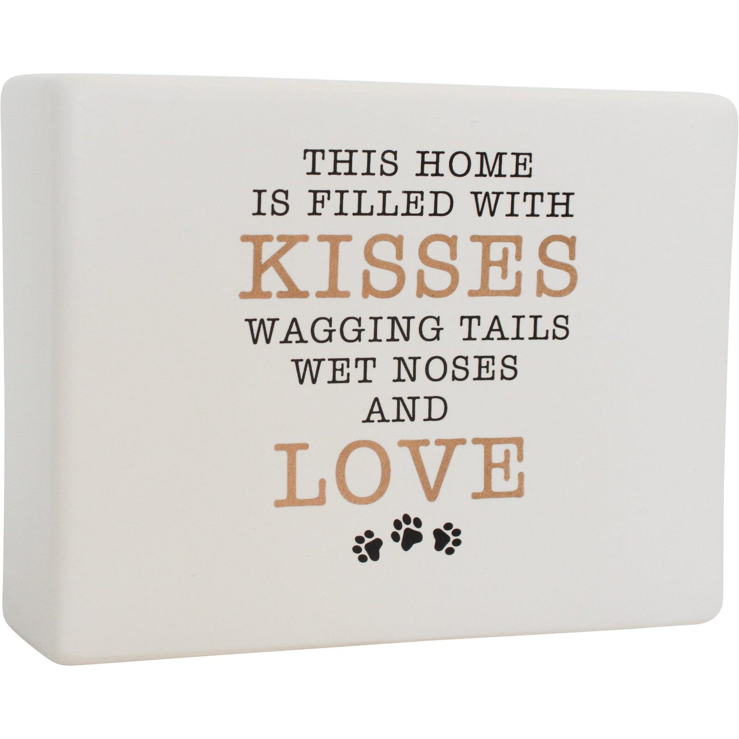 'Kisses and Love' Ceramic Sign decorative plague Lavida