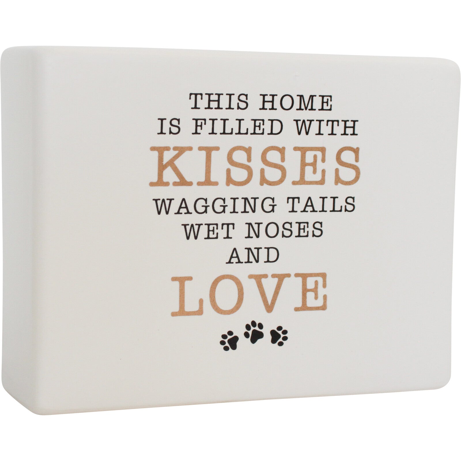 'Kisses and Love' Ceramic Sign decorative plague Lavida