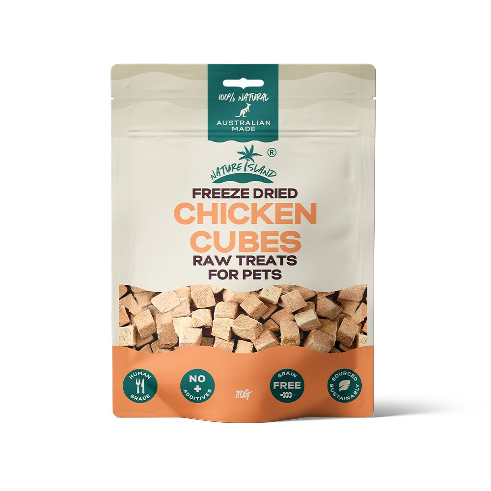 Nature Island Freeze Dried Cheese Cube treats 150g for Pets NI2914-CCm Pet treats Nature Island Chicken