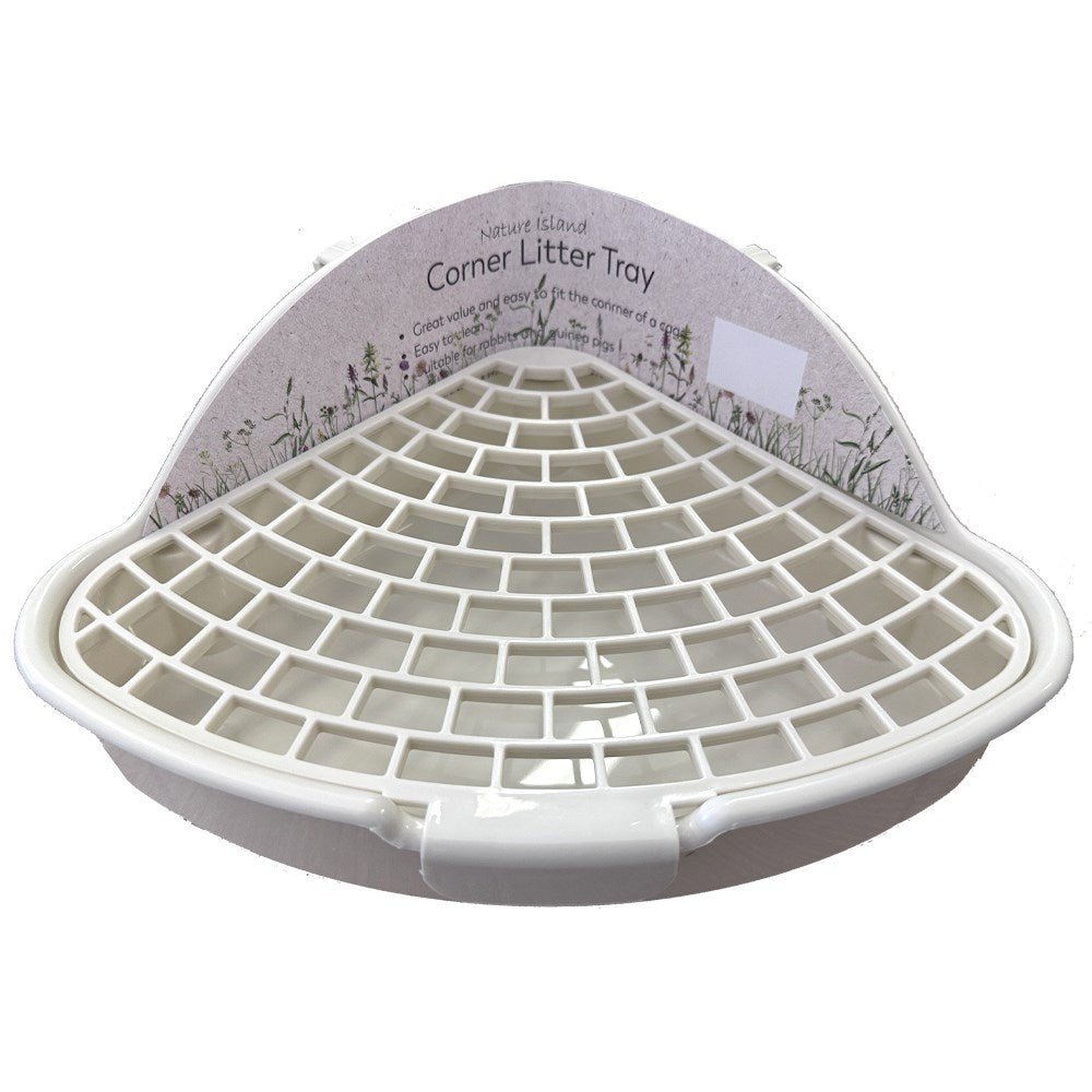 Corner litter tray for small animals smallWoofy and Whiskers
