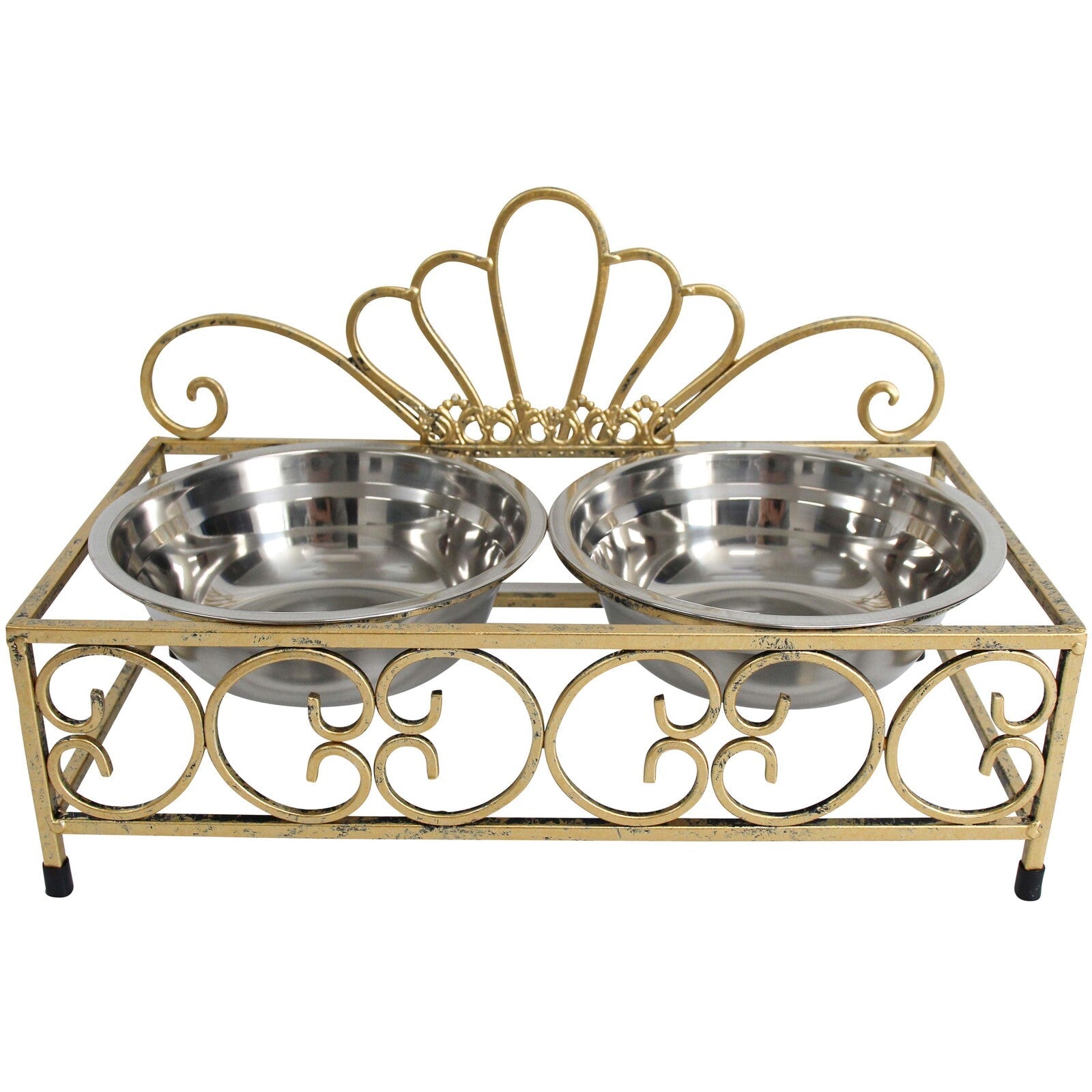 Crown Dog Bowls Pet Bowls, Feeders & Waterers Lavida Gold Crown