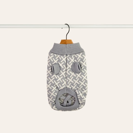Dan & Sam – Dog Jumper with Leg Straps – Grooving Dog Sweater Dan & Sam 40cm Grey Kisses Jumper
