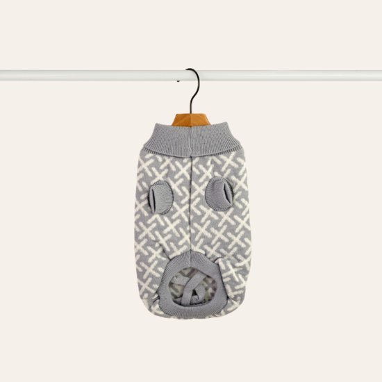 Dan & Sam – Dog Jumper with Leg Straps – Grooving Dog Sweater Dan & Sam 40cm Grey Kisses Jumper