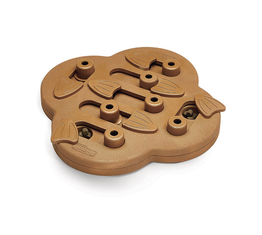 Nina Ottoson by Outward Hound dog hide and slide tan interactive treat puzzle dog toy Interactive dog puzzle Nina Ottoson Hide and slide tan