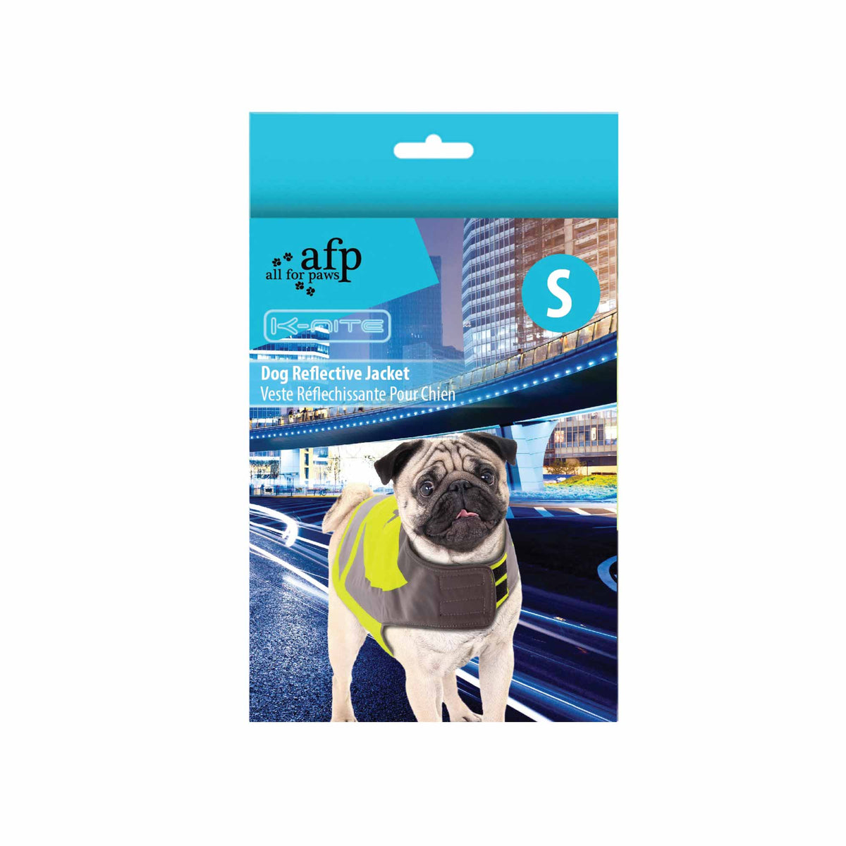 Dog Reflective Jacket Hi Vis Vest with Light Up Pendant Pet Safety Walking Coat Reflective Dog Apparel Woofy and Whiskers Small