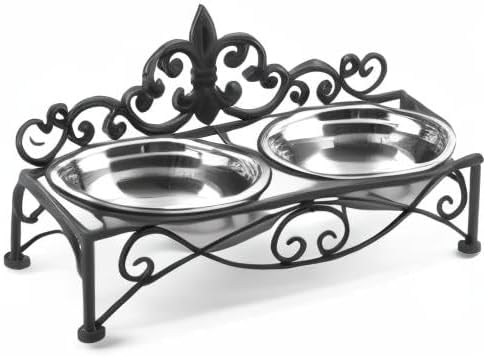 FIDO Dog Bowls and Metal stand - Victorian Style dog bowl Lavida