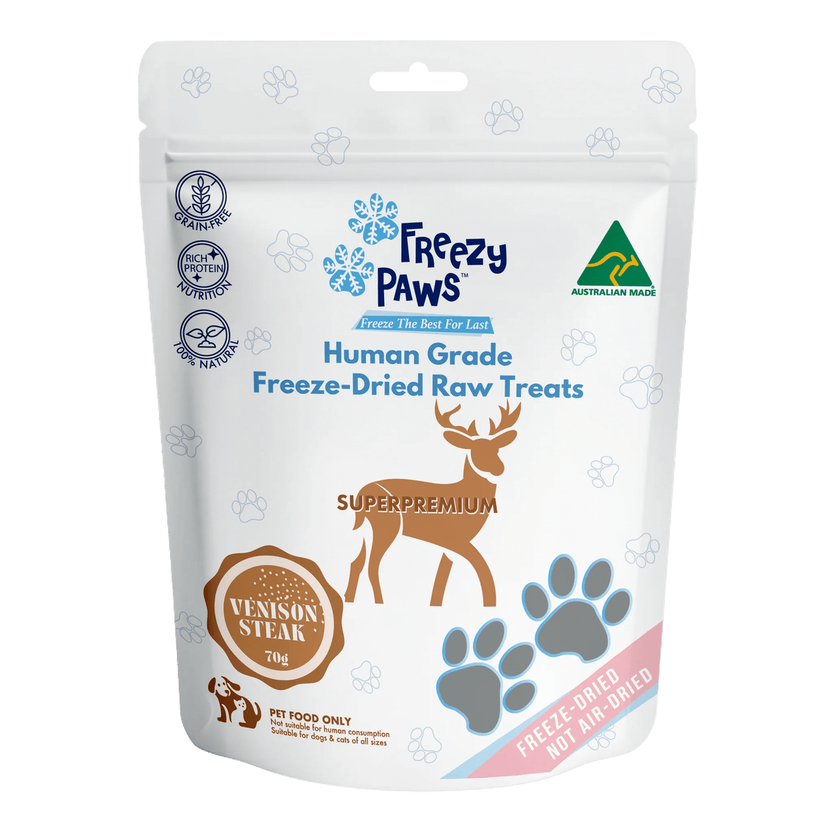 Freezy paws chicken drumettes Pet treats freezy paws Venison