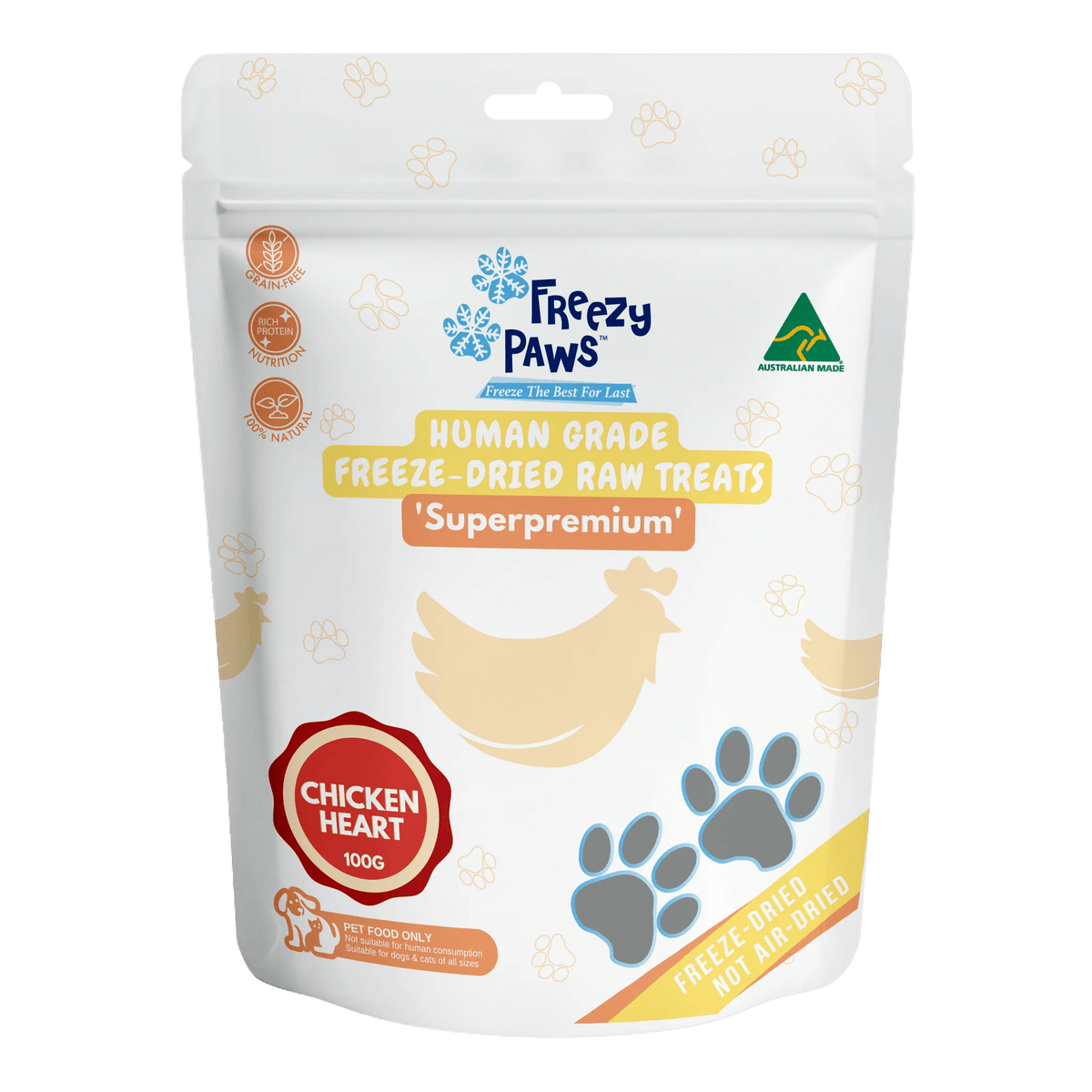 Freezy paws chicken drumettes Pet treats freezy paws Chicken heart