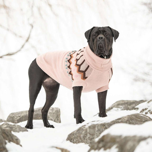 GF Pet Heritage Dog Sweater in Pink Dog Apparel Woofy and Whiskers Large (L)