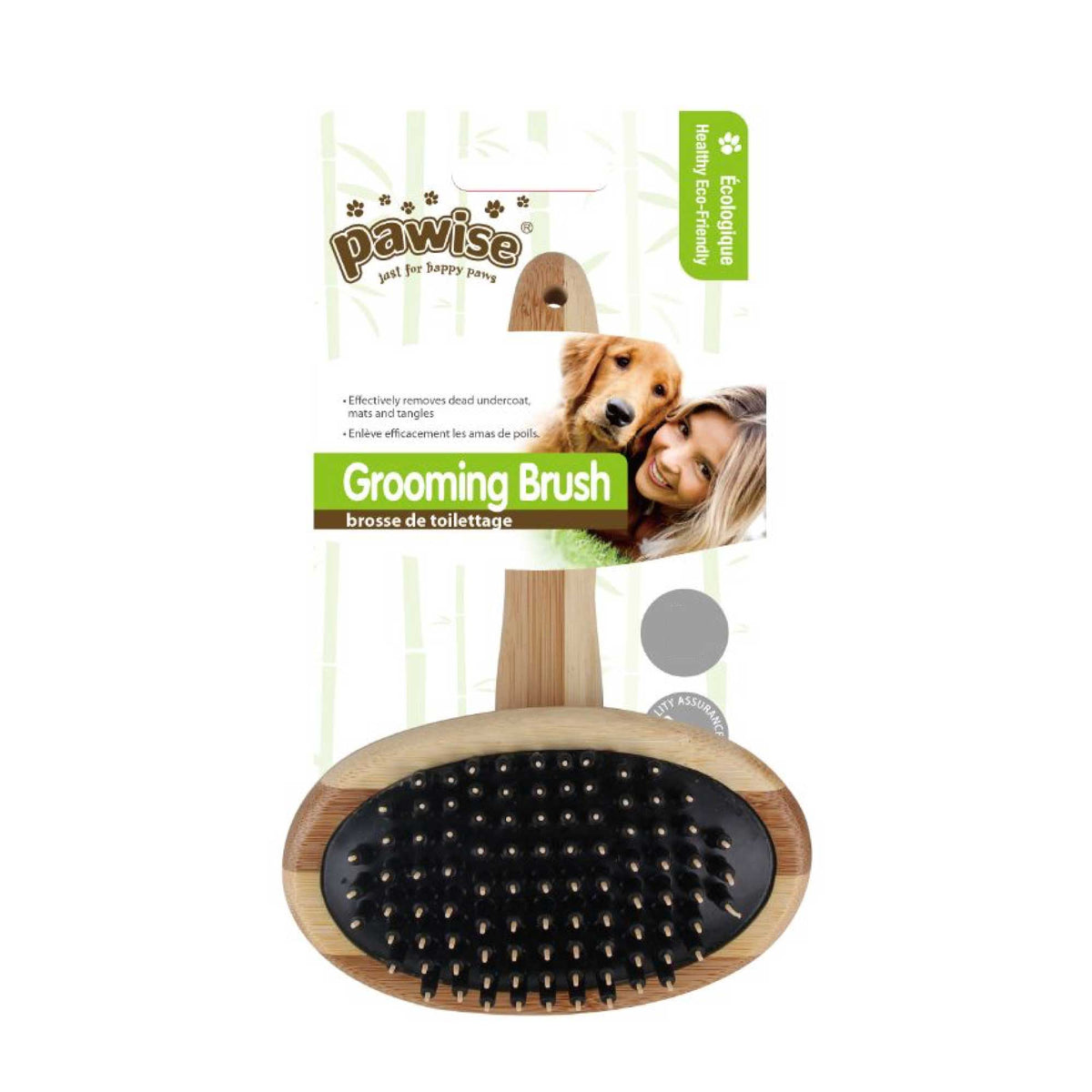 Grooming Brush Medium Dog Cat Pet Eco Bamboo Undercoat Detangling Rake Pawise Pet Care Essential Dog