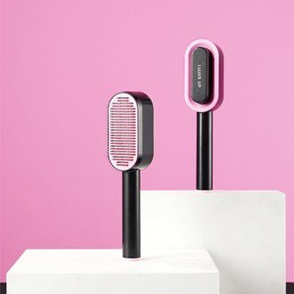 Grooming push comb pink luuksup