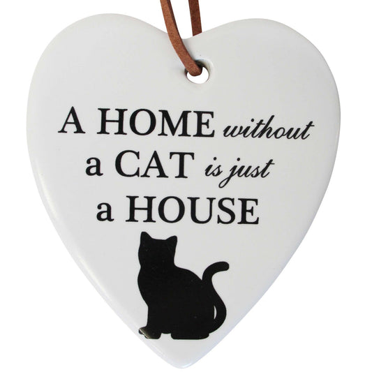 Hanging Heart Cat Home decorative plague Woofy and Whiskers Hang heart Cat Home