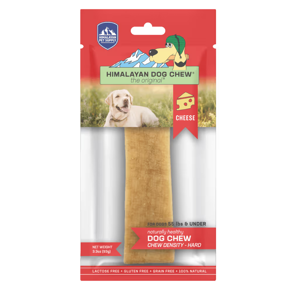 Himalayan Dog Chew Original Yak Cheese Chew, 1 Large Stick, 3.3 oz, Gluten Free, Healthy Treats, Grain & Lactose Free 100% Natural, Long Lasting for Dogs Under 24.9kgs Himalayan Pet Supply