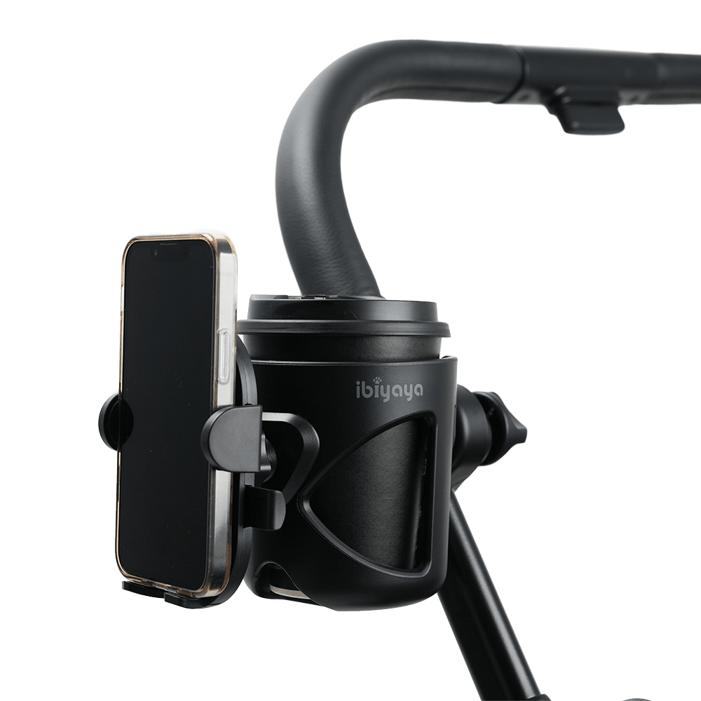 Ibiyaya 2 in 1 Cup-n-Phone Holder for Pet Strollers Pet Stroller Accessories Ibiyaya