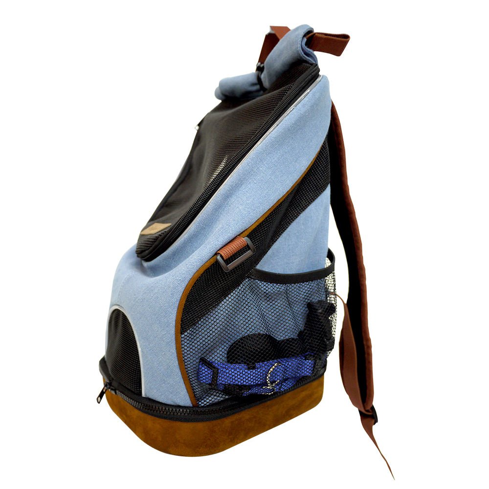 Ibiyaya Denim Fun Lightweight Pet Backpack Carrier (Up to 5kg) | Canberra Local Delivery Available Pet Carrier Ibiyaya