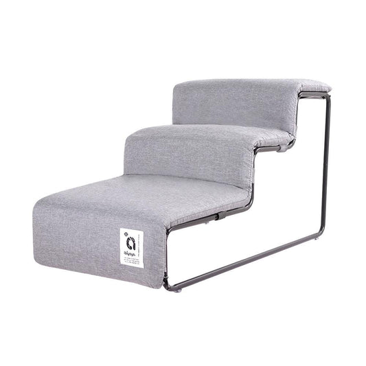 Ibiyaya Everest II Pet Stairs for Dogs & Cats, Nimbus Grey Pet Care > Dog Supplies Ibiyaya Grey