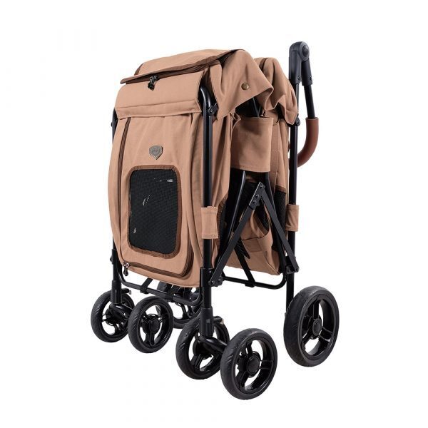 Ibiyaya Gentle Giant Dual Entry Pet Wagon for Dogs up to 25kg – Peach pet stroller Ibiyaya