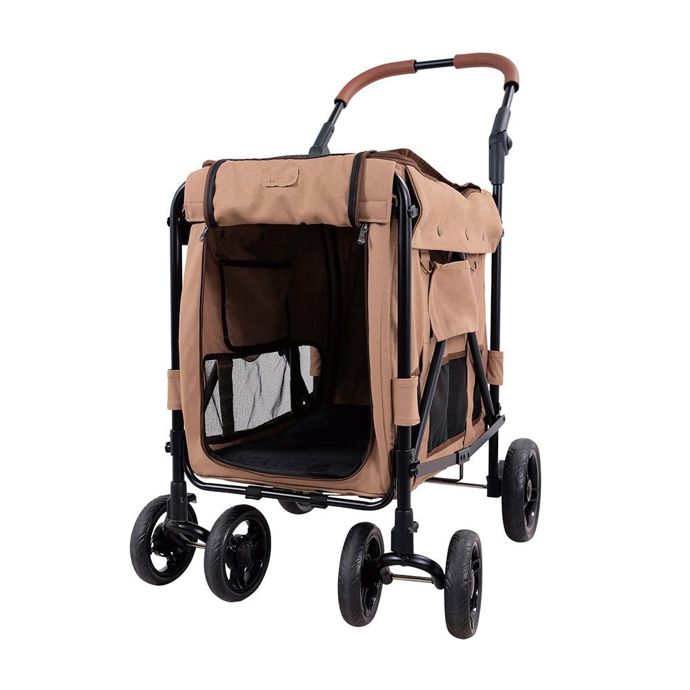Ibiyaya Gentle Giant Dual Entry Pet Wagon for Dogs up to 25kg – Peach pet stroller Ibiyaya