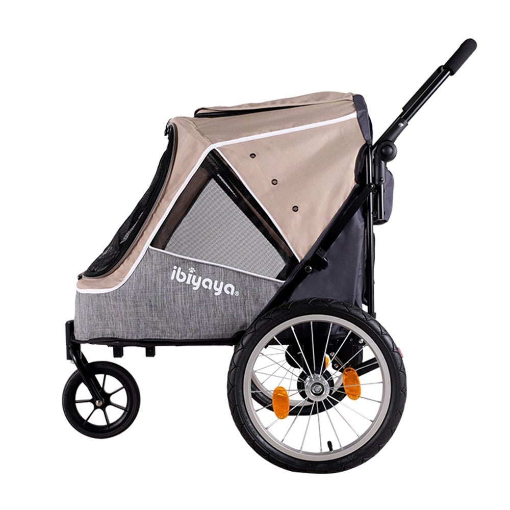 Ibiyaya Happy Pet Trailer & Jogger with Bicycle Attachment 2.0 – Blue Stroller Ibiyaya