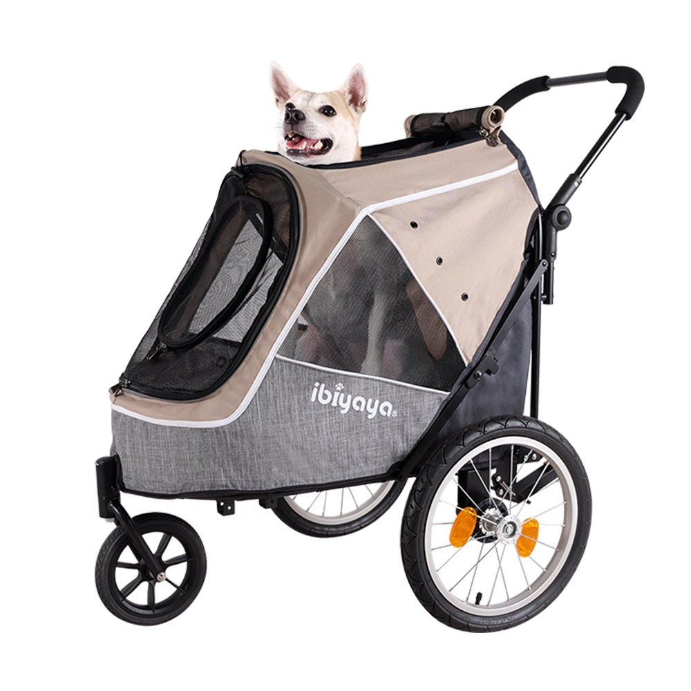 Ibiyaya Happy Pet Trailer & Jogger with Bicycle Attachment 2.0 – Blue Stroller Ibiyaya