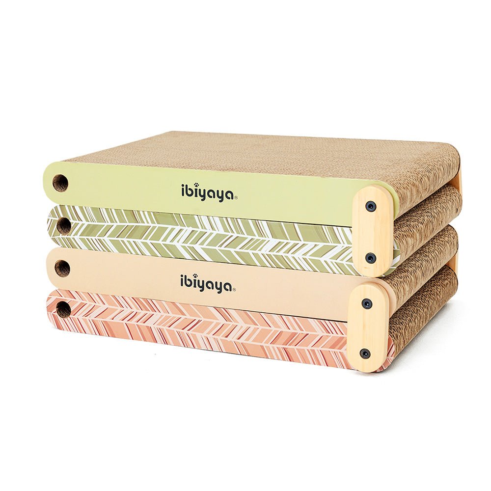 Ibiyaya Hideout Wooden Cat Scratching Post with Replaceable Cardboard Inserts Pet Care > Cat Supplies > Cat Scratching Posts Ibiyaya