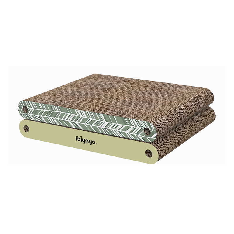 Ibiyaya Hideout Wooden Cat Scratching Post with Replaceable Cardboard Inserts Pet Care > Cat Supplies > Cat Scratching Posts Ibiyaya Replacement Boards Green