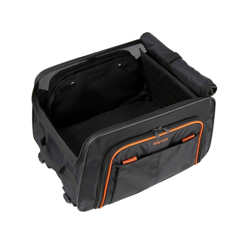 Ibiyaya JetPaw: Expandable Pet Carrier & Backpack - Obsidian/Orange Pet Carrier Ibiyaya