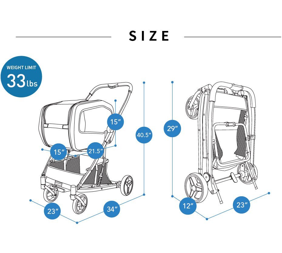Ibiyaya NeoRider Multi-purpose Detachable Pet Stroller – Silver Mist pet stroller Ibiyaya