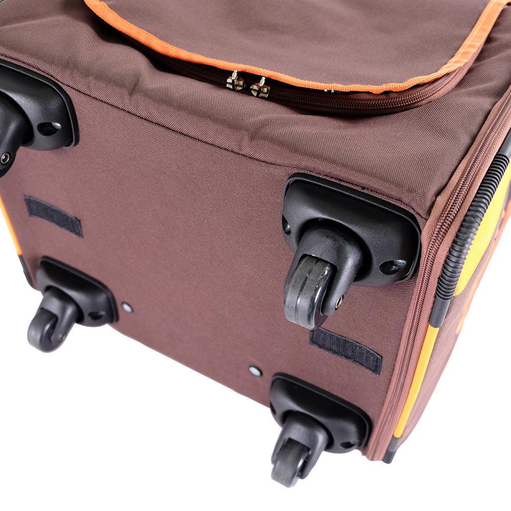 Ibiyaya New Liso Backpack Parallel Transport Pet Trolley- Orange/Brown Pet Carrier Ibiyaya
