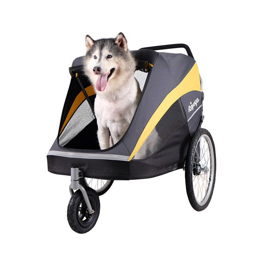 Ibiyaya The Hercules Heavy Duty Pet Stroller in Grey & Yellow Stroller Ibiyaya