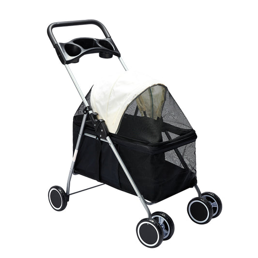 PaWz Large 3-in-1 Pet Stroller & Carrier – Black pet stroller PaWz