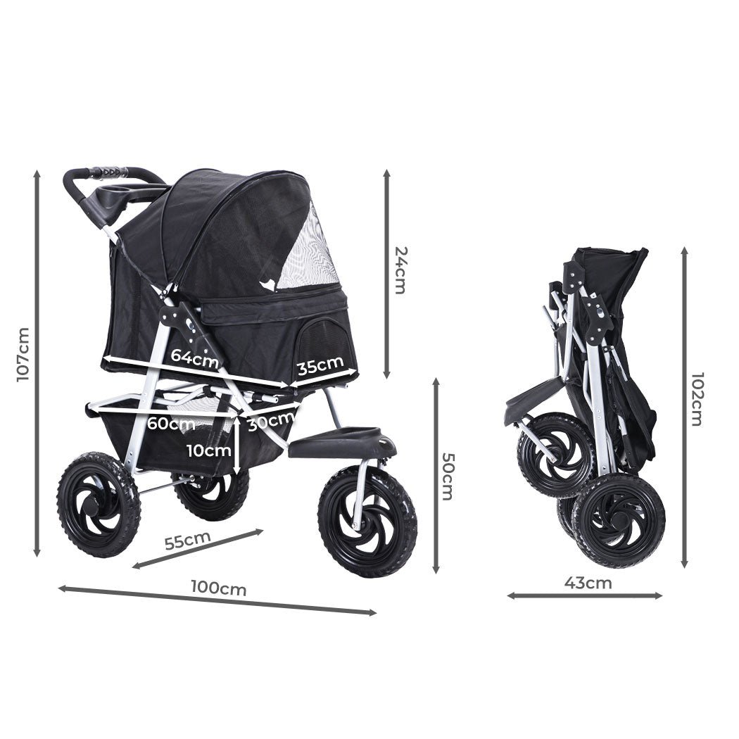 PaWz Pet Stroller Pram Dog Carrier Trailer pet stroller PaWz