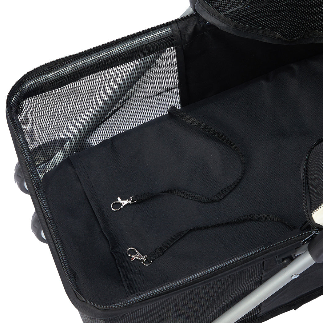 PaWz Large 3-in-1 Pet Stroller & Carrier – Black pet stroller PaWz