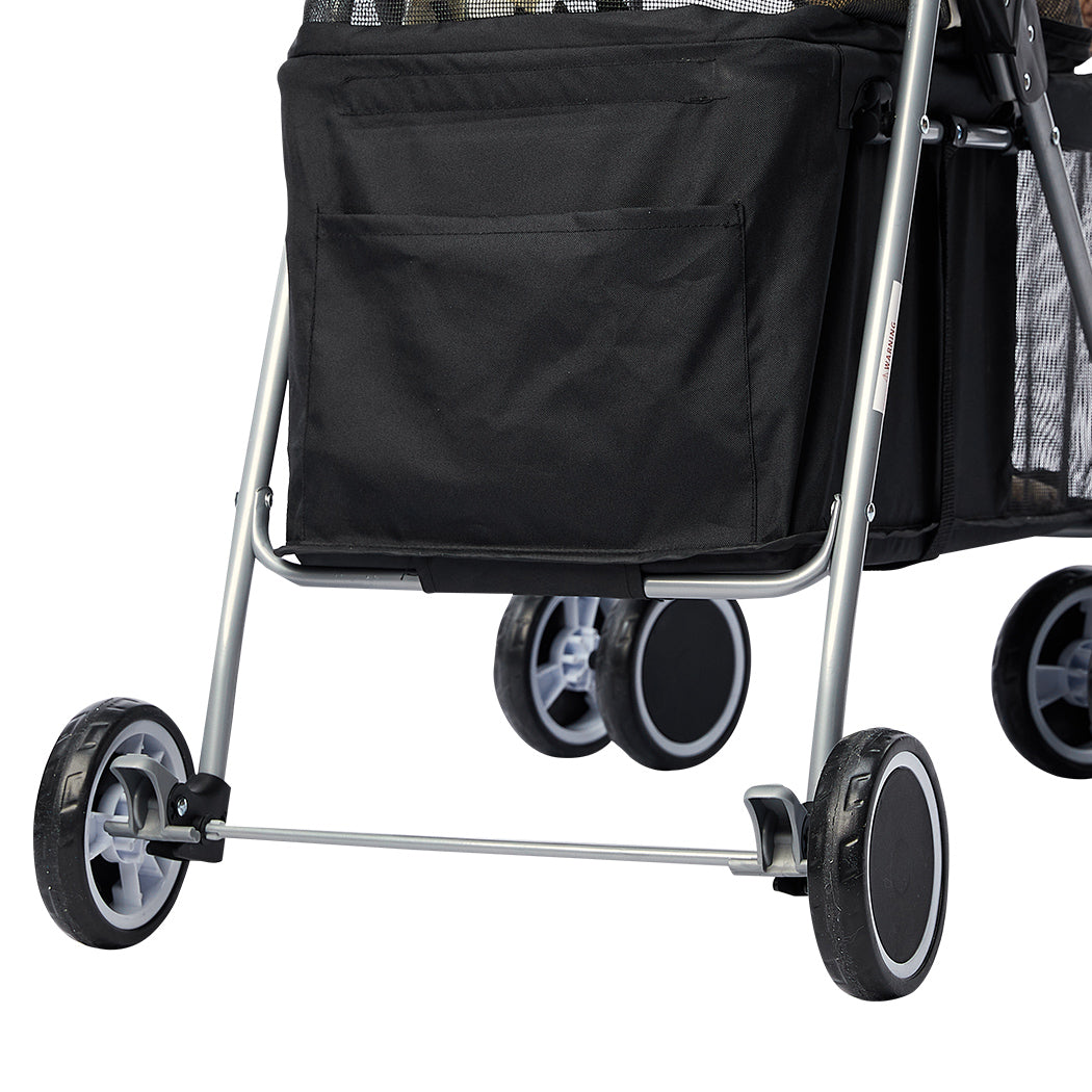 PaWz Large 3-in-1 Pet Stroller & Carrier – Black pet stroller PaWz