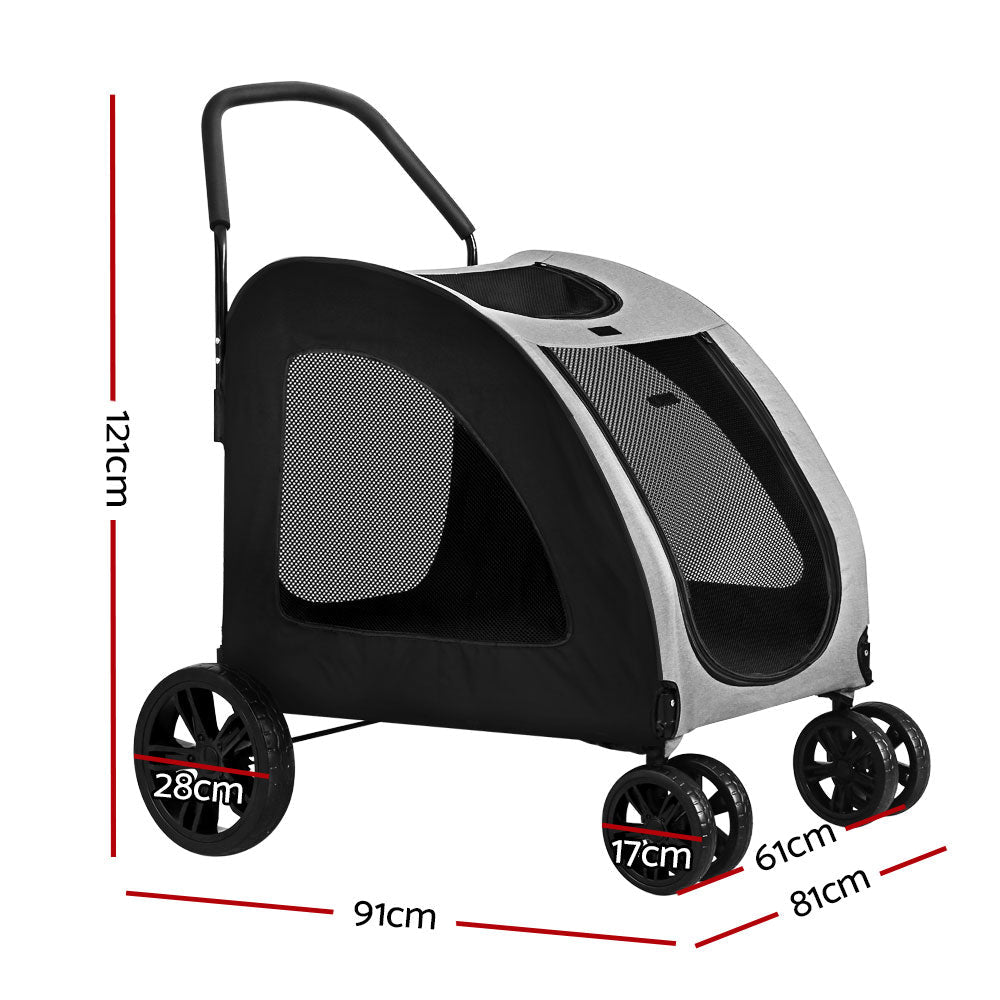 i.Pet 4-Wheel Dog & Cat Travel Pram Pet Care > Cat Supplies > Cat Carriers & Crates ipet