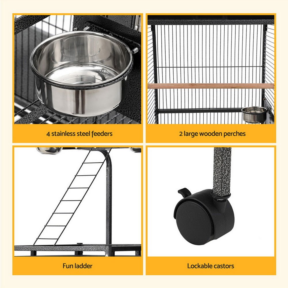 i.Pet Bird Cage Large Cages 155cm Parrot Aviary Stand-Alone Budgie Wheels Castor Pet Care > Bird > Bird Cages & Stands ipet