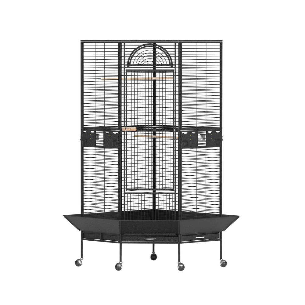i.Pet Bird Cage Large Jumbo Aviary Budgie Perch Cage Parrot Stand Wheels Corner Pet Care > Bird > Bird Cages & Stands ipet
