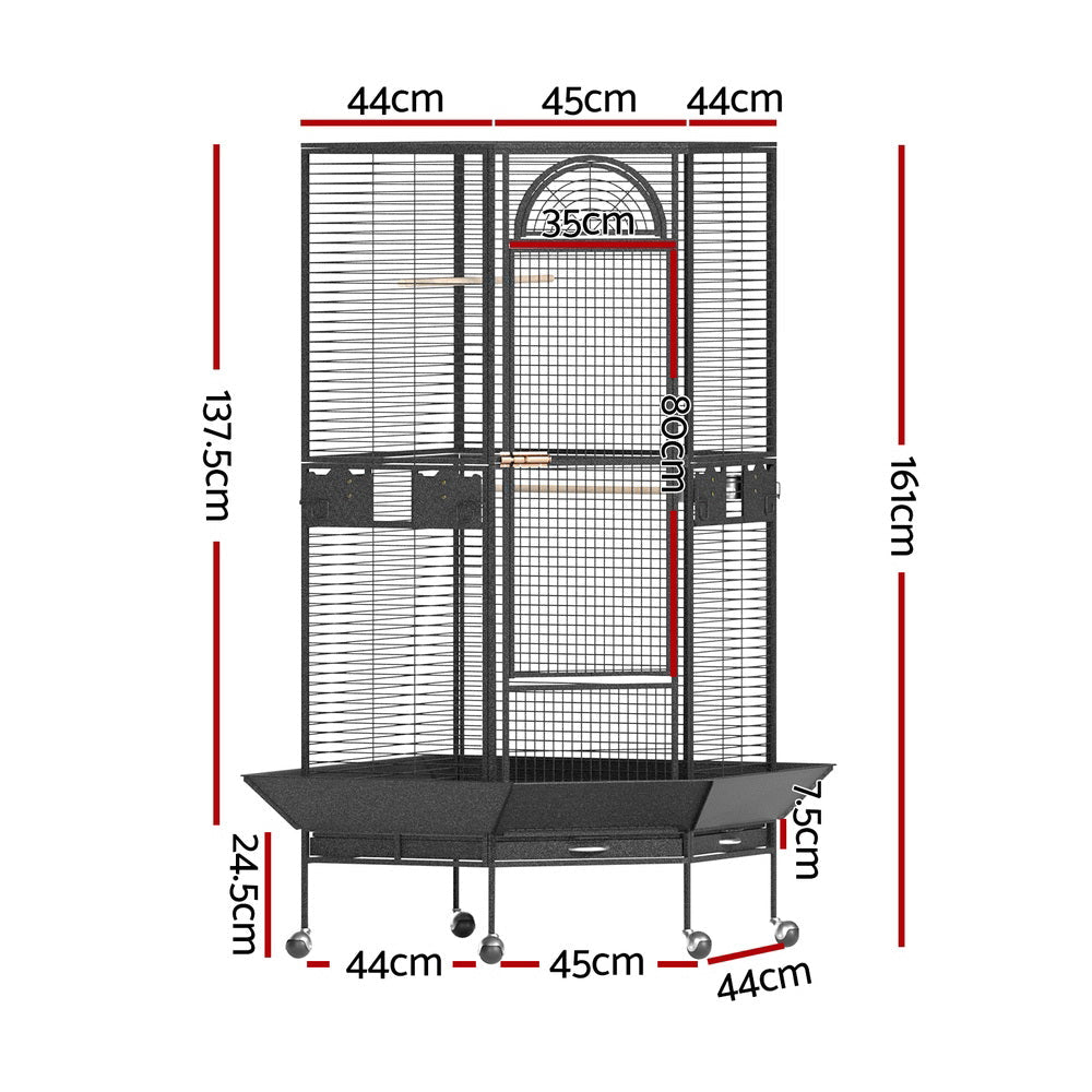 i.Pet Bird Cage Large Jumbo Aviary Budgie Perch Cage Parrot Stand Wheels Corner Pet Care > Bird > Bird Cages & Stands ipet