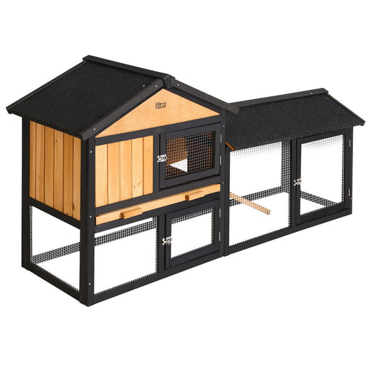i.Pet Chicken Coop Rabbit Hutch 165cm x 43cm x 86cm Extra Large Run House Cage Wooden Outdoor Pet Care > Coops & Hutches > Small Animal Habitats & Cages Woofy and Whiskers