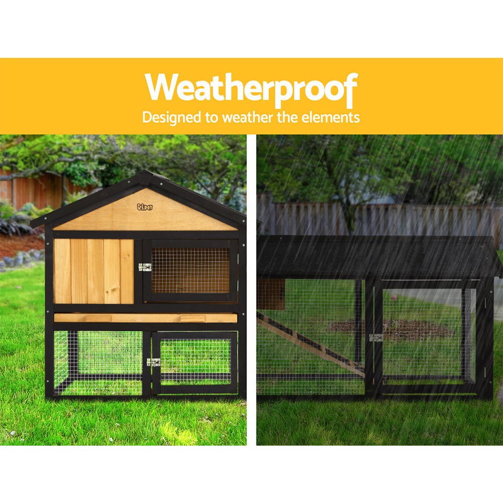 i.Pet Chicken Coop Rabbit Hutch 165cm x 43cm x 86cm Extra Large Run House Cage Wooden Outdoor Pet Care > Coops & Hutches > Small Animal Habitats & Cages Woofy and Whiskers