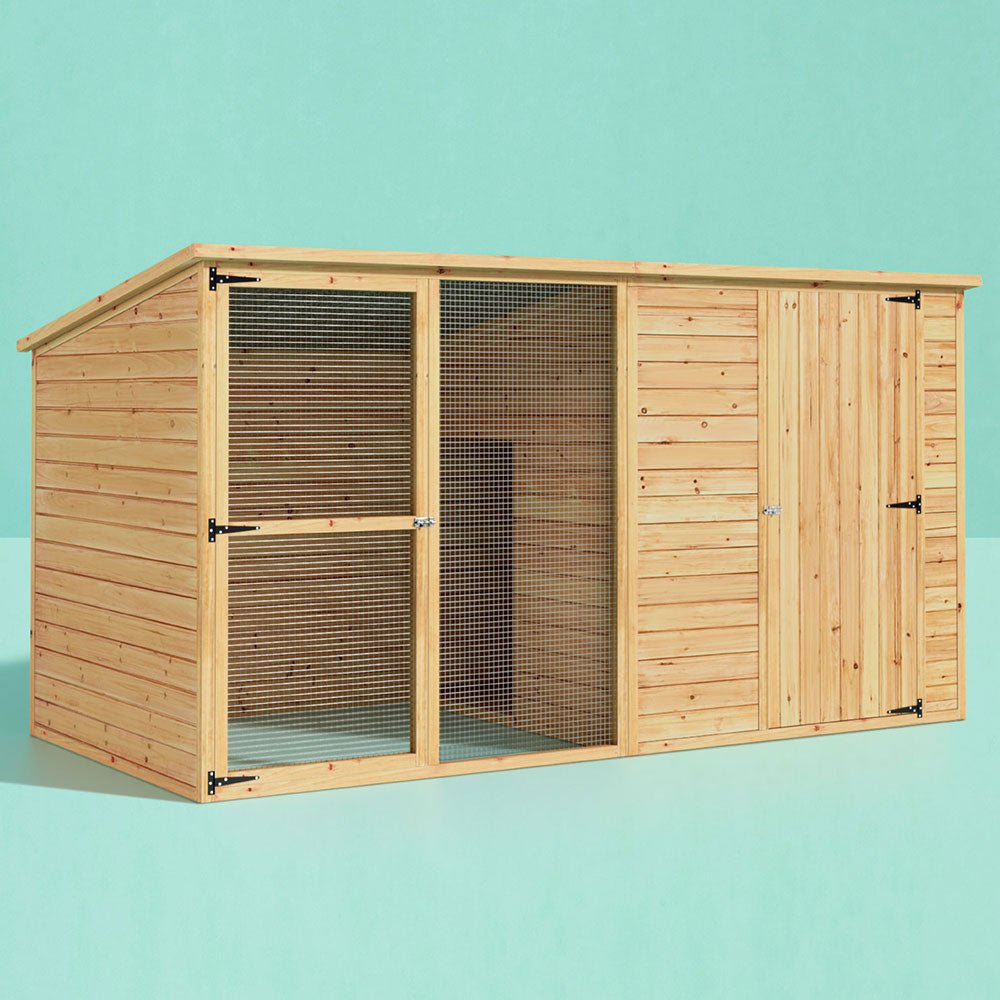 i.Pet Dog Kennel Extra Large 2.28M Wooden House Bed Outdoor Pet Puppy Cabin Log Pet Care > Dog Supplies > Dog Kennels ipet