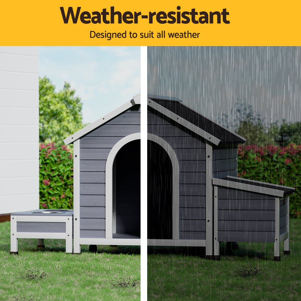 i.Pet Dog Kennel House Large Wooden Outdoor Pet Kennels Indoor Puppy Cabin Wooden Dog Kennel ipet