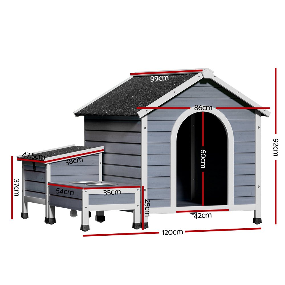 i.Pet Dog Kennel House Large Wooden Outdoor Pet Kennels Indoor Puppy Cabin Wooden Dog Kennel ipet