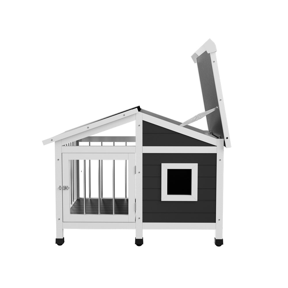 i.Pet Large Wooden Dog House | Indoor Outdoor Puppy Kennel & Cabin Wooden Dog Kennel ipet