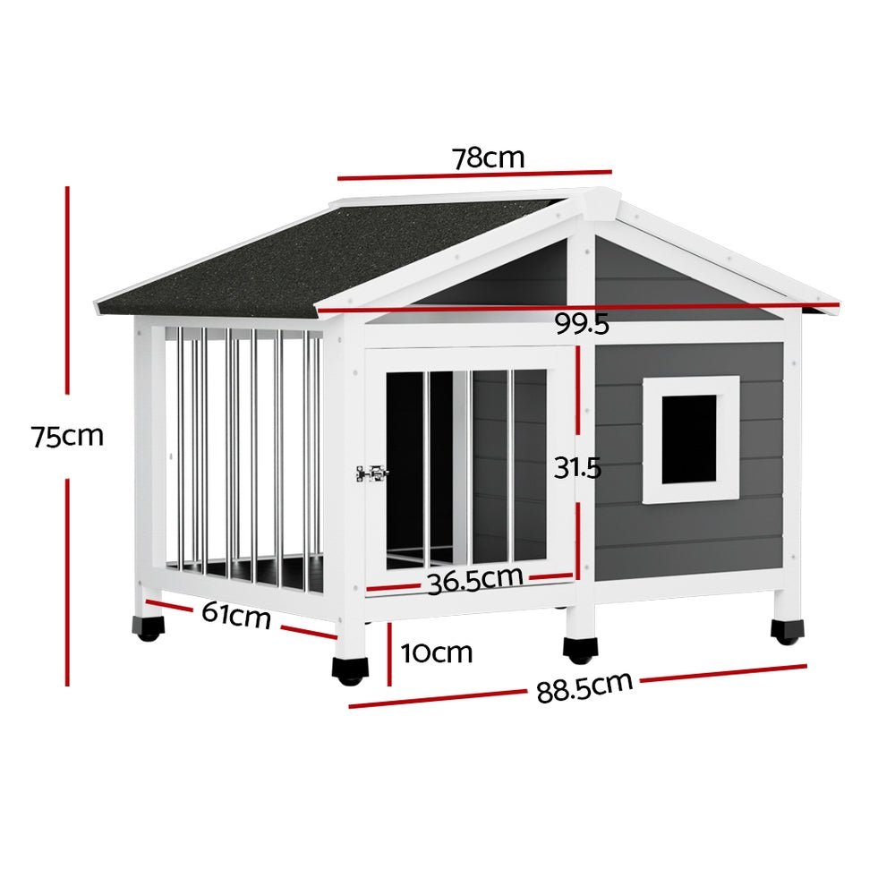 i.Pet Dog Kennel House Large Wooden Outdoor Pet Kennels Indoor Puppy Cabin Home Pet Care > Dog Supplies > Dog Kennels ipet